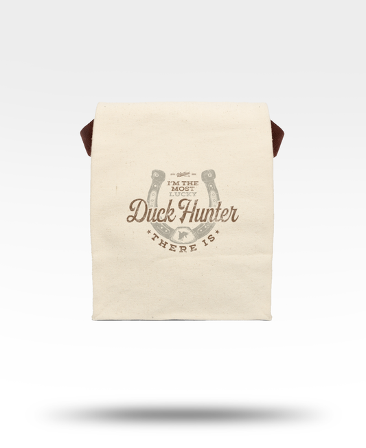 Lucky Duck Hunter Canvas Lunch Bag With Strap