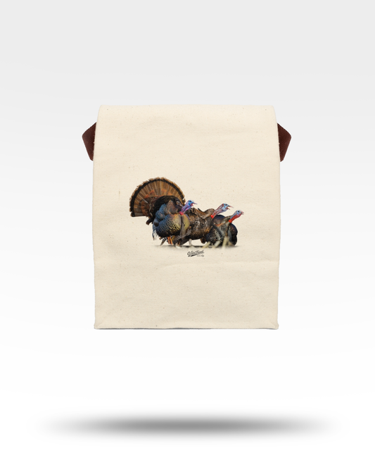 Turkey Trio Canvas Lunch Bag With Strap
