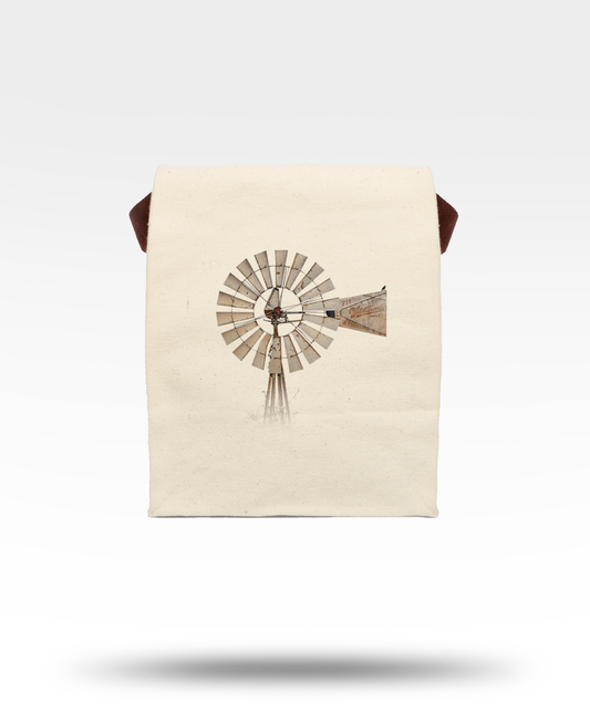 Windmill Canvas Lunch Bag With Strap