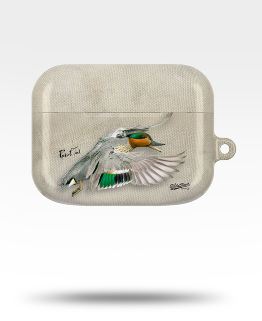 Rocket Teal Flying Green-Winged Teal AirPod Cases