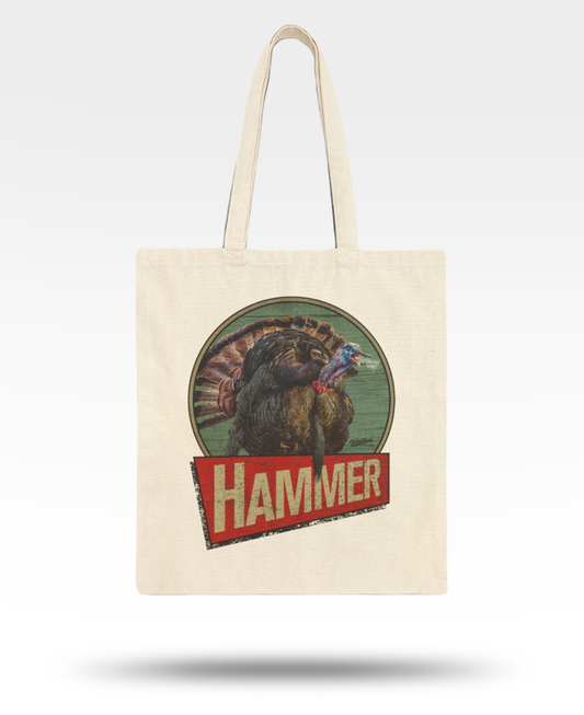 Hammer Wild Turkey Cotton Canvas Tote Bag