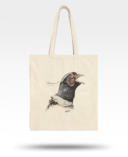 Pheasant Cotton Canvas Tote Bag