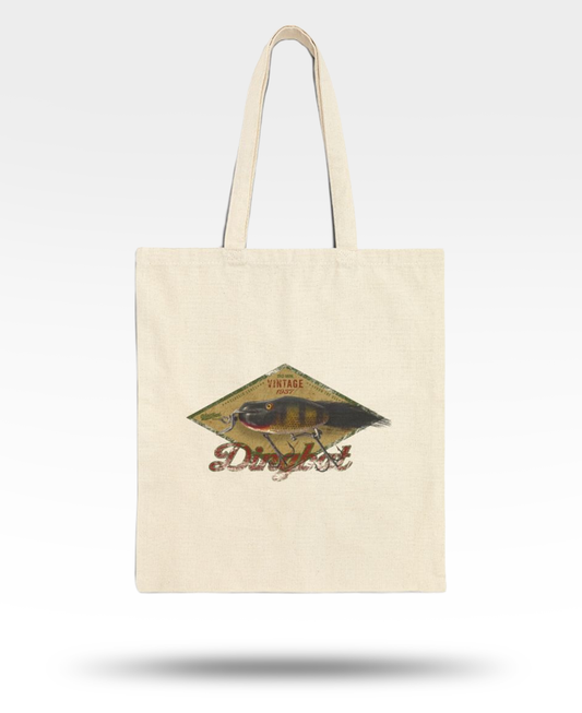 Dingbat Vintage Lure Cotton Canvas Tote Bag
