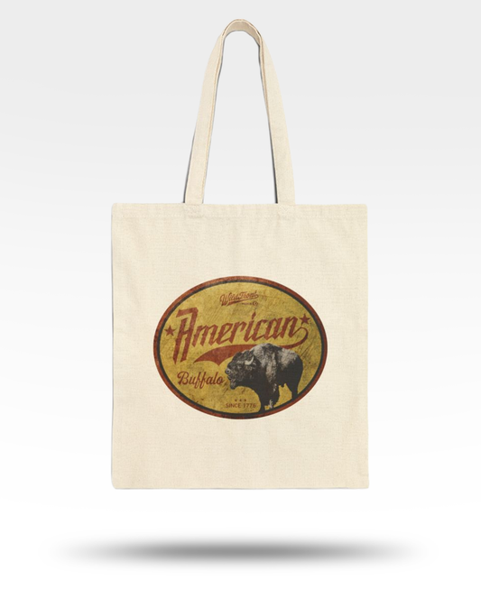 American Buffalo Cotton Canvas Tote Bag