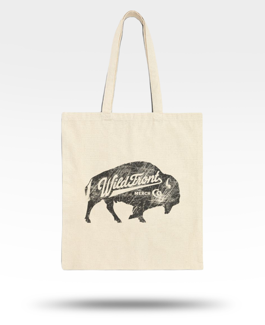 WildFront Buffalo Cotton Canvas Tote Bag