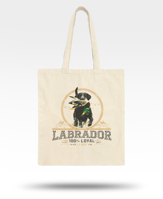 Labrador Black Lab Cotton Canvas Tote Bag