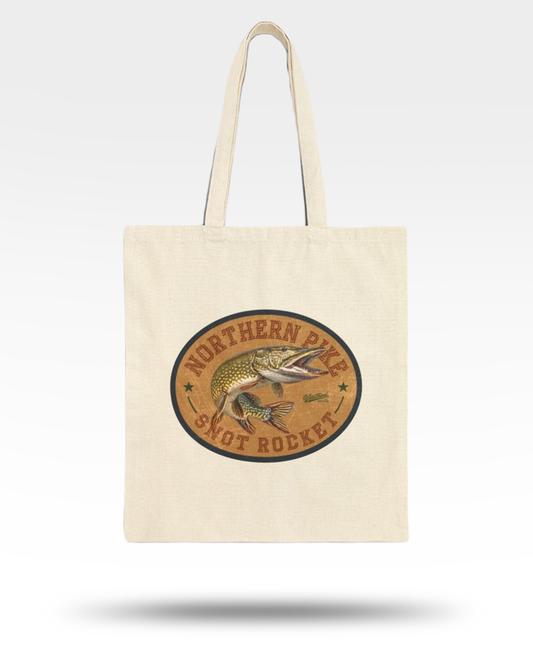 Northern Pike Snot Rocket Cotton Canvas Tote Bag
