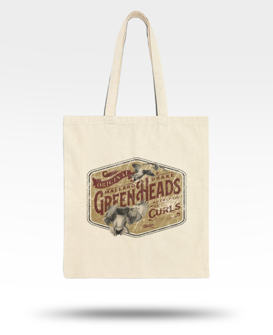 Greenhead Curls Mallards Cotton Canvas Tote Bag
