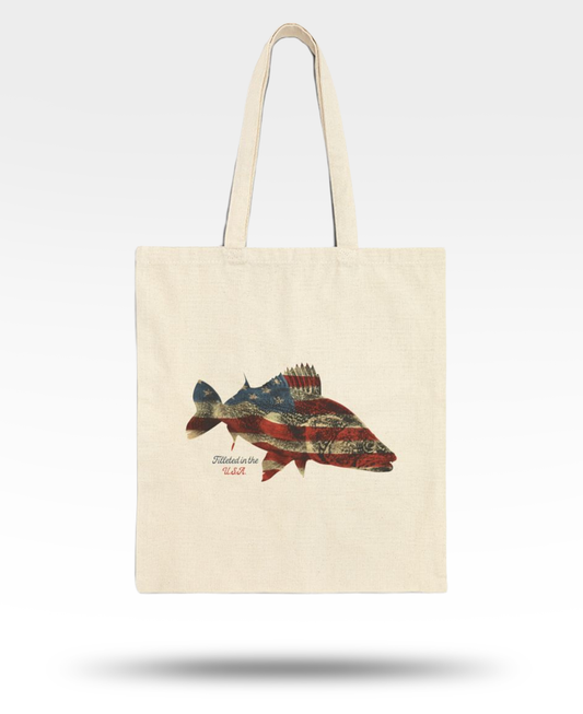 USA Walleye Cotton Canvas Tote Bag