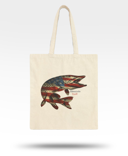 USA Northern Pike Cotton Canvas Tote Bag