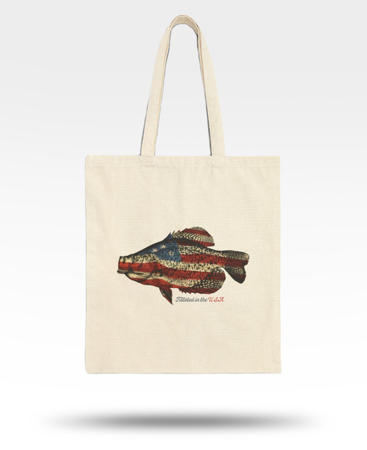 USA Crappie Cotton Canvas Tote Bag