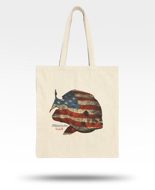 USA Bluegill Cotton Canvas Tote Bag