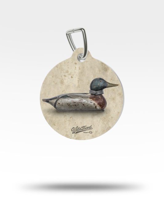 Vintage Mallard Decoy Pet Tag