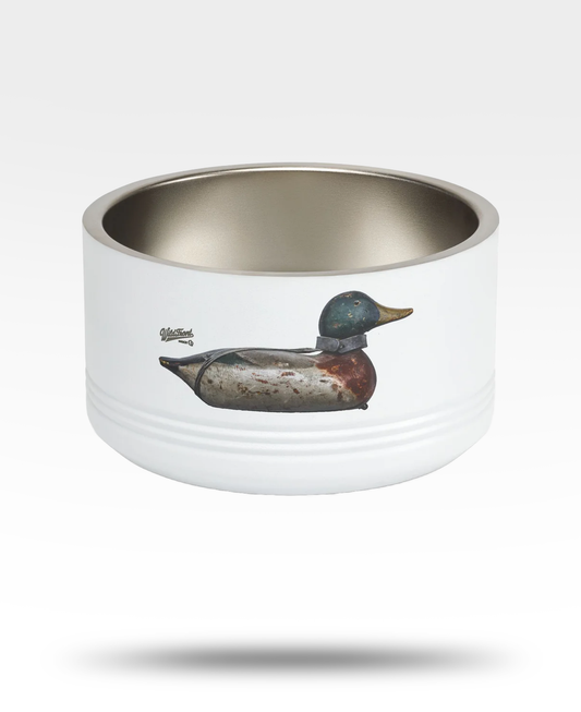 Antique Mallard Decoy Pet Bowl