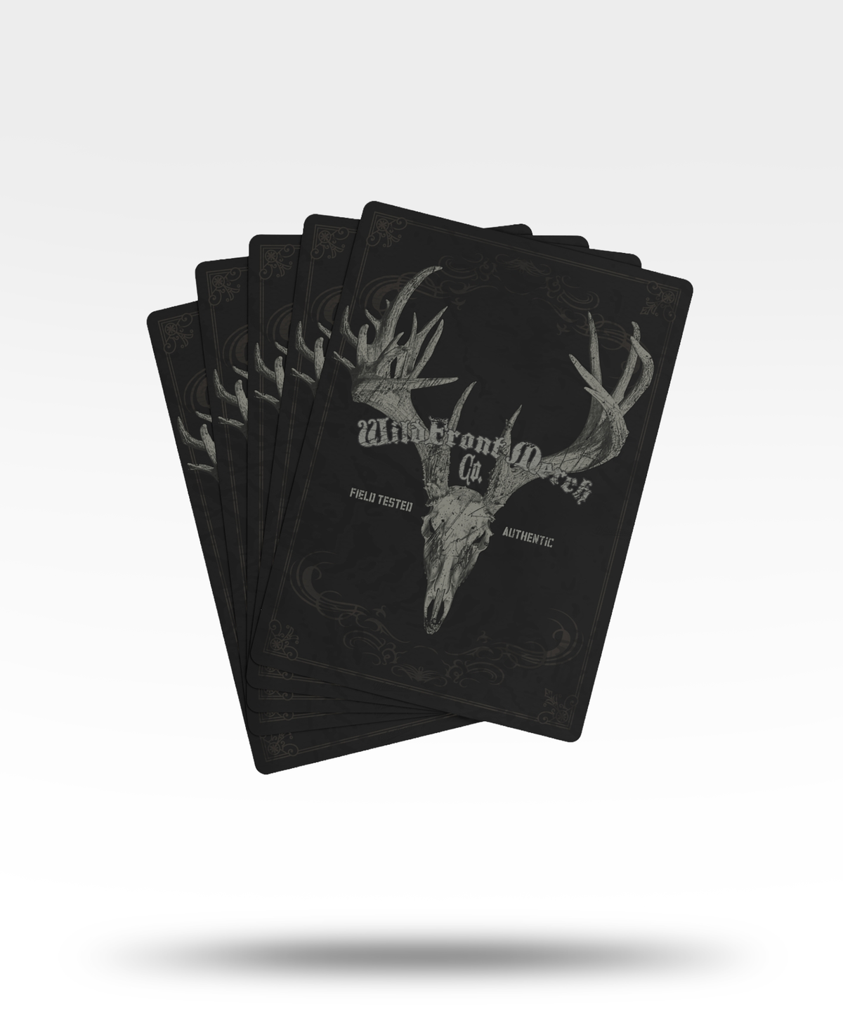 WildFront Merch Whitetail Skull Poker Cards