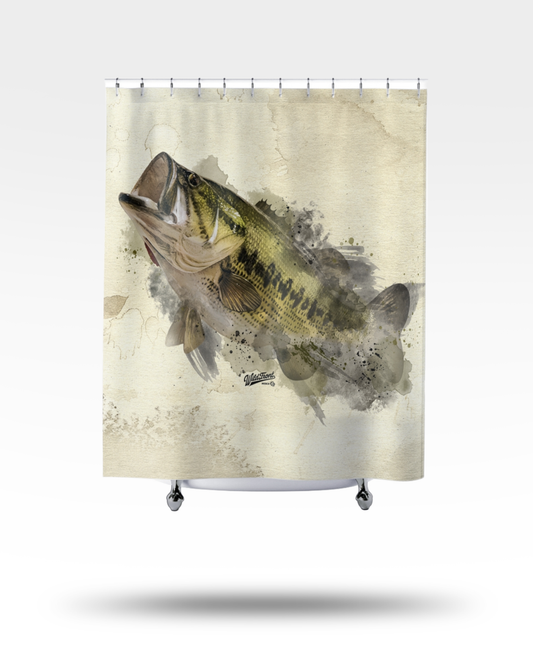 Largemouth Bass Shower Curtain