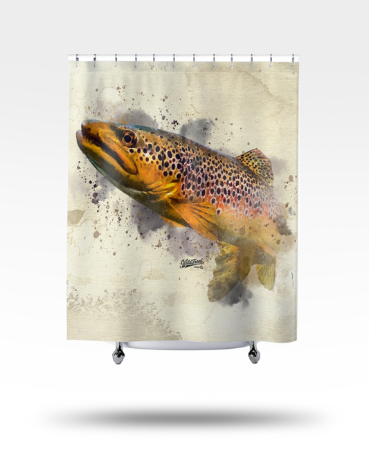 Brown Trout Shower Curtain