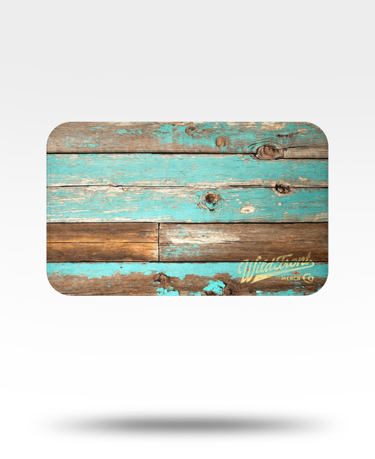 Teal Barnwood Bath Mat