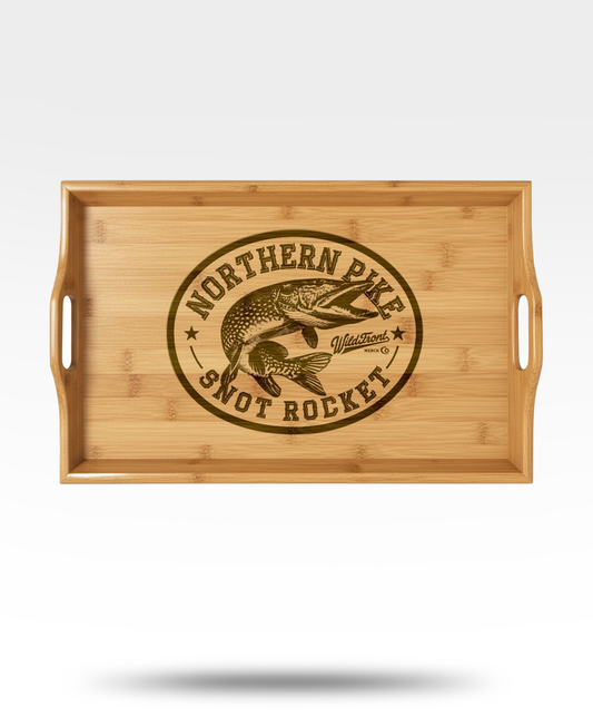Northern Pike Snot Rocket Bamboo Serving Tray (Engraved)