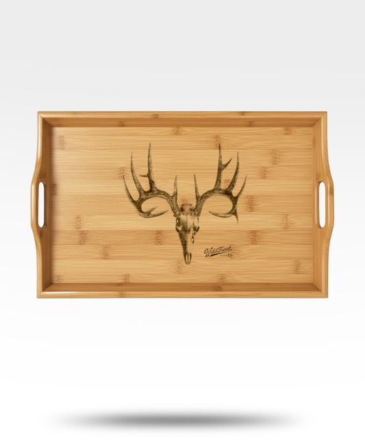 Whitetail Skull Bamboo Serving Tray (Engraved)