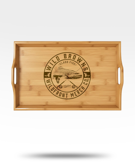 Wild Browns Brown Trout Bamboo Serving Tray (Engraved)