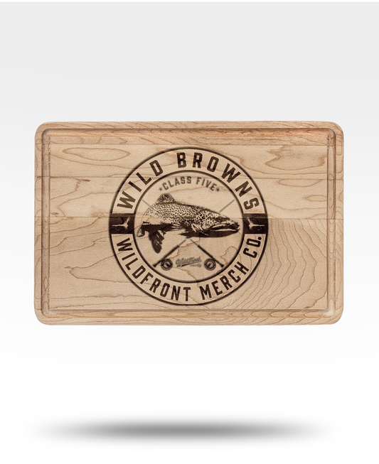 Wild Brown Brown Trout Wooden Cutting Board (Engraved)