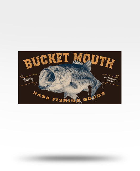 Bucket Mouth Largemouth Bass Bumper Sticker