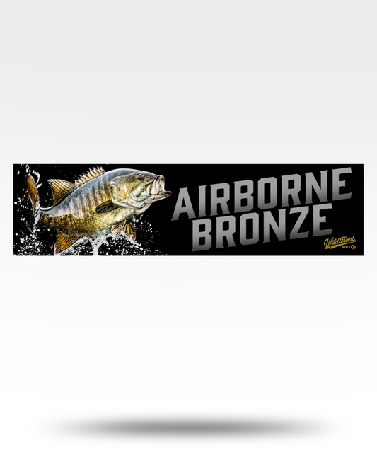 Airborne Bronze Smallmouth Bass Bumper Sticker