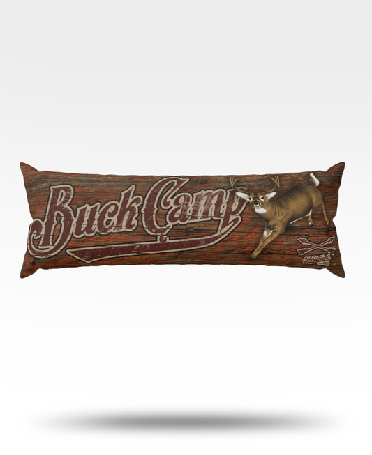 Buck Camp Whitetail Deer Body Pillow