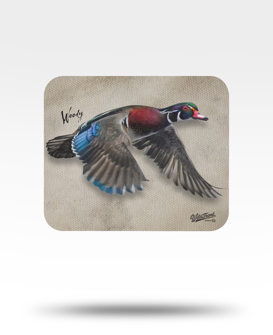 Flying Wood Duck Mouse Pad