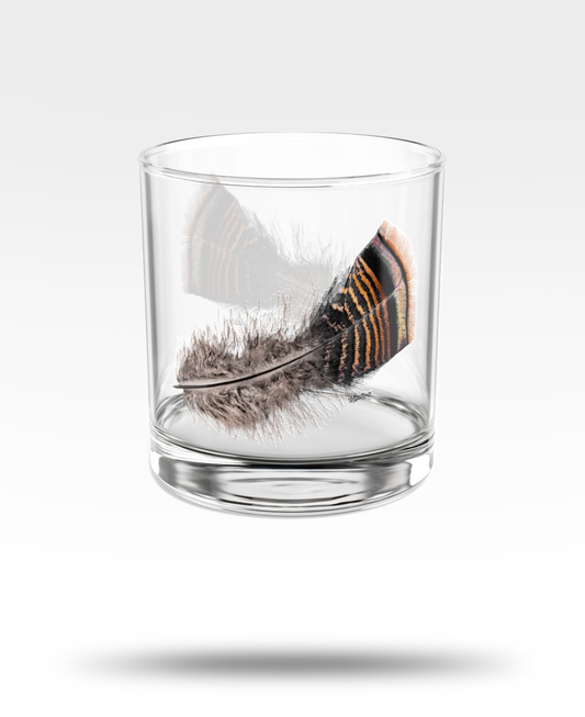 Turkey Feather Whiskey Glass