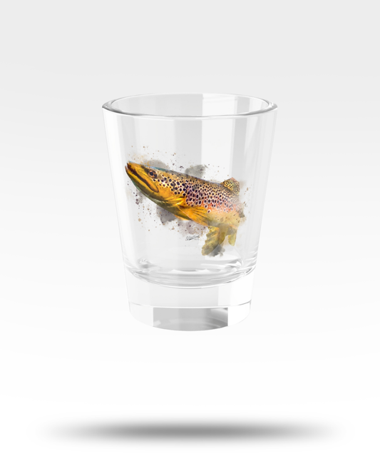 Brown Trout Shot Glass