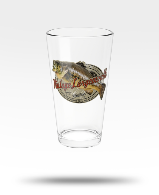 Vintage Largemouth Bass Pint Glass