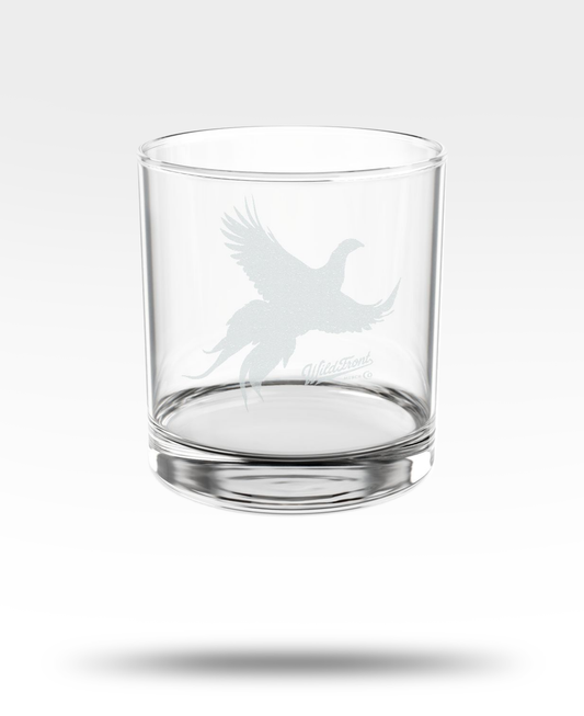 Flushing Pheasant Engraved Whiskey Glass
