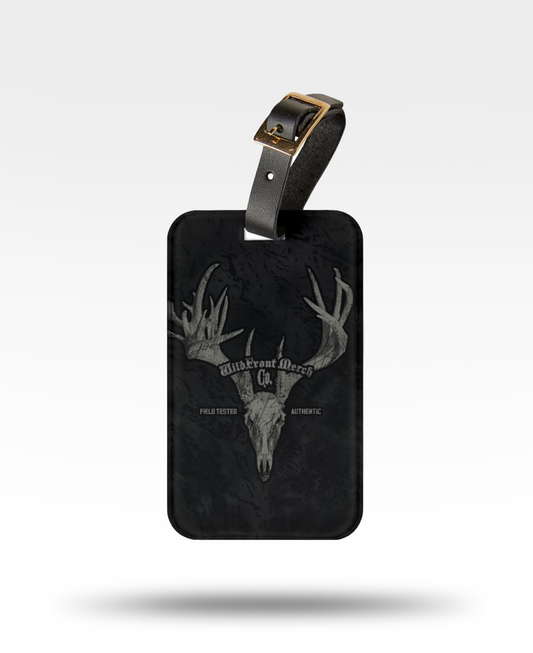 Whitetail Deer Skull Luggage Tag