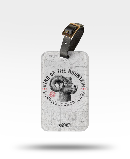 King Of The Mountain Bighorn Sheep Luggage Tag