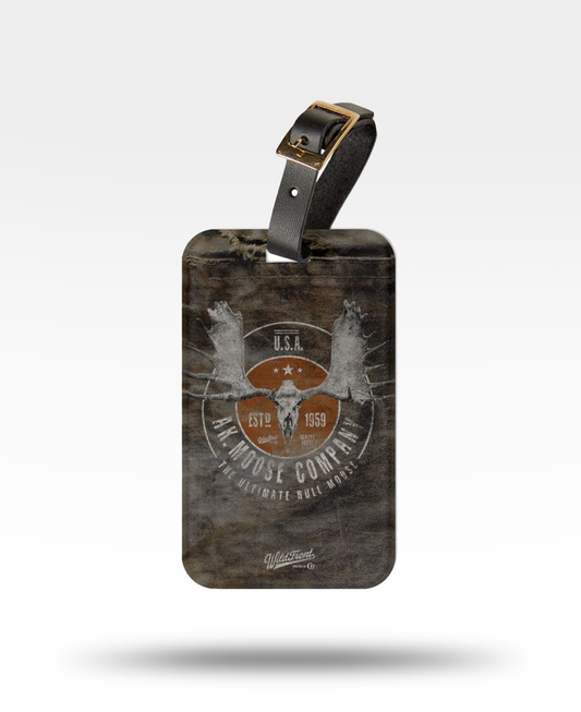 AK Moose Company Moose Skull Luggage Tag