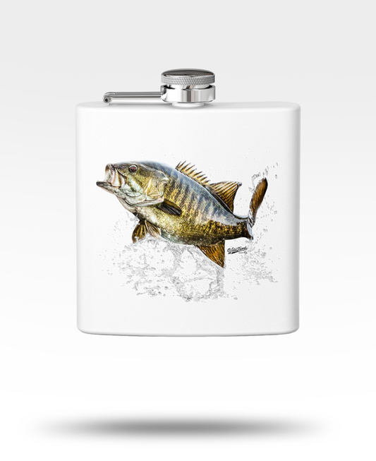 Smallmouth Bass Stainless Steel Flask