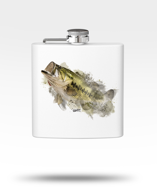 Largemouth Bass Jumping Stainless Steel Flask