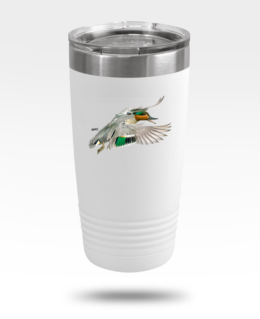 Green-Winged Teal Flying Insulated Tumbler, 20oz