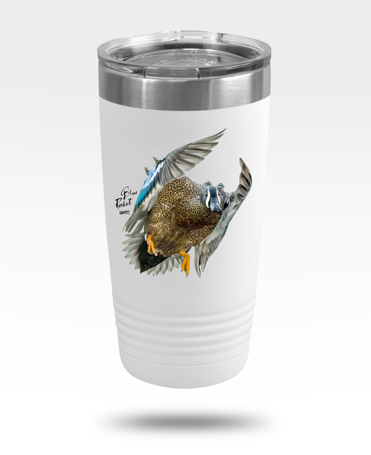 Blue-Winged Teal Flying Insulated Tumbler, 20oz