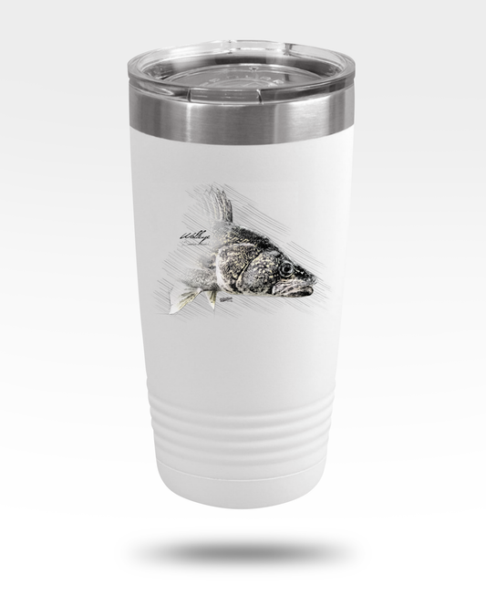 Walleye Drawing Insulated Tumbler, 20oz