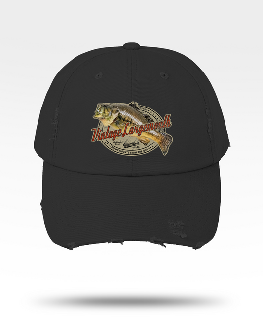 Vintage Largemouth Bass Distressed Cap