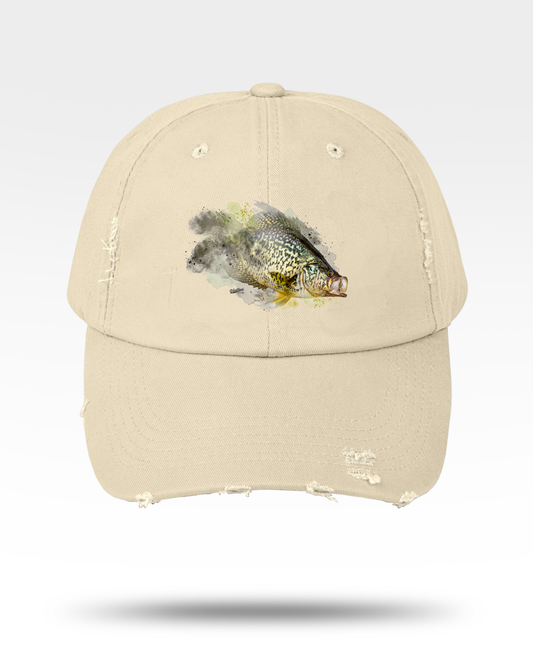 Crappie Distressed Cap
