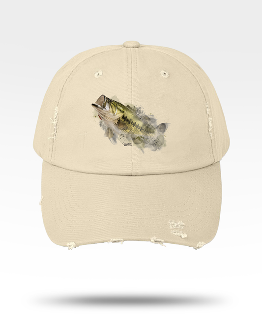 Largemouth Bass Distressed Cap