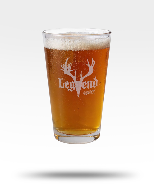 Legend Whitetail Skull Engraved Pint Glass