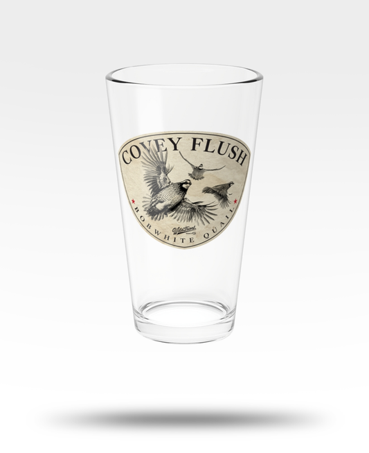 Covey Flush Bobwhite Quail Pint Glass