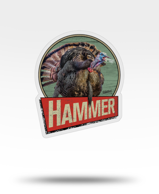Hammer Wild Turkey Transparent Outdoor Die-Cut Sticker