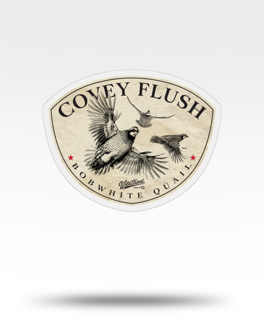 Covey Flush Bobwhite Quail Transparent Outdoor Die-Cut Sticker