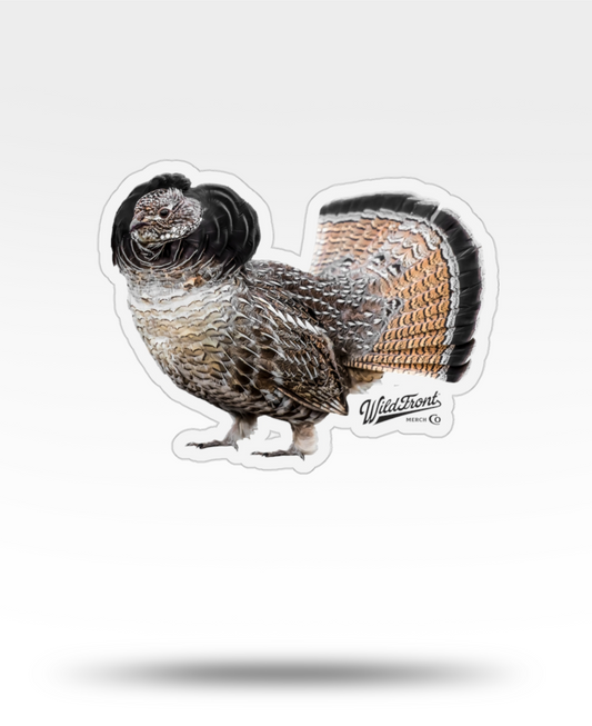Ruffed Grouse Transparent Outdoor Die-Cut Sticker